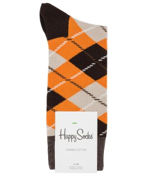 Gifts for men - Brown yellow - Happy Socks Argyle Brown And Yellow Socks Brown One.jpg